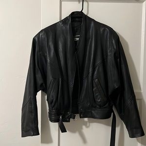 Vintage 80’s biker leather jacket